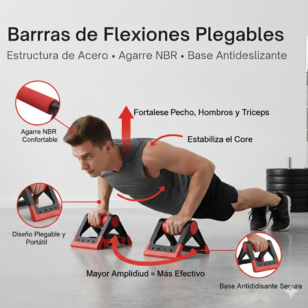 Barras de Flexiones Multifuncionales para Fitness en Casa