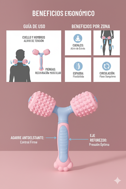 Rodillo de Masaje de Silicona para Relajación Muscular