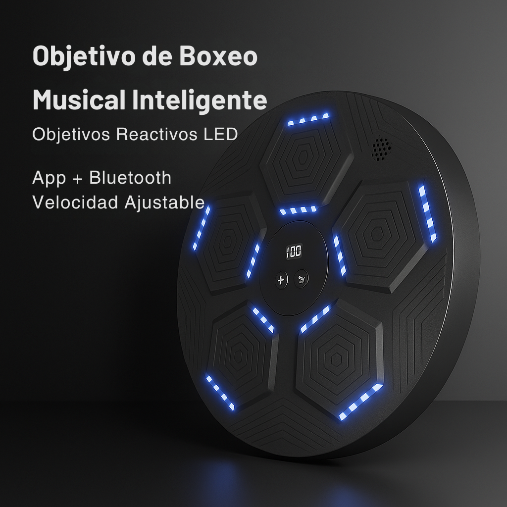Máquina de Boxeo Inteligente Bluetooth con Luces para Fitness en Casa