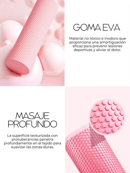 Rodillo de Espuma (Foam Roller) de Yoga "Nube Iridiscente" para Masaje Corporal