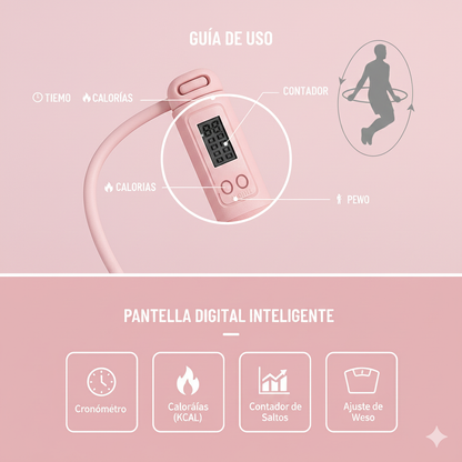 Cuerda de Saltar Inteligente con Peso y Contador Electrónico